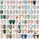 Huhumy, 100 peças de bandanas de Natal para cães, babadores a granel, lenço triangular colorido, bandanas de Natal para cães de médio porte, festa de Natal, decoração de Natal