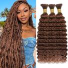 Human Braiding Hair Hair Hair Color 30 150g 50cm 12A Deep Wave