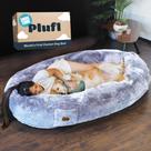 Human Dog Bed Plufl Original com espuma viscoelástica cinza ártico