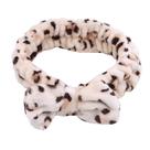 HUOGUO 1 pçs feminino macio coral velo lavagem headband bonito elástico faixas de cabelo bowknot arco maquiagem acessórios de cabelo, cor 1