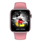 Hw16 Original Relogio Mickey Rosa Feminino Recebe Notificaçoes Android iOS Tela Infinita Smartwatch