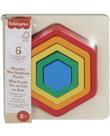 Hxt98 fisher price quebra cabeca arco iris de madeira pentágono hxv01