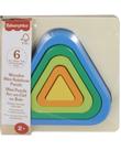 Hxt98 fisher price quebra cabeca arco iris de madeira triângulo hxv00