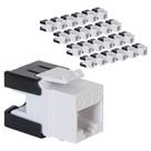 ICC CAT6A Keystone Jack Slim Profile 10 Gbps PoE++, pacote com 25
