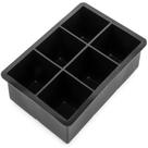 Ice Mold Cocktailor, 6 slots, Big Block, silicone preto