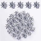 Iceyyyy 200 Pzs Mini Lazos de Navidad de 2.5 cm en Plata