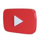 Ícone Youtube Para Decoração De Mesa 14x10 Cm Geek 3d Color