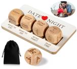 Ideias de presentes para casais Date Night Dice, presentes de dia dos namorados para ele, jogos de dados engraçados para namorado, namorada, marido, esposa, homens, dados românticos de madeira decisiva para ela