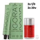 Igora Zero Amm 2x1/0Preto 60 ml + 2 Ox 20 VOL