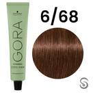 Igora Zero Amm 6/68 Louro Escuro Marrom Vermelho 60 ml