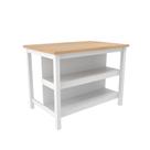 Ilha Cozinha Ditália 2 Prateleiras Branco CD-1019 cozy