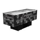Ilha de Congelados Fricon 2m 568L Preta com LED Freezer Expositor Horizontal Comercial