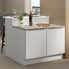 Ilha de Cozinha com Bancada e Balcão 120 cm Lux Madesa