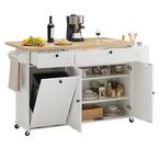 Ilha de Cozinha ONBRILL 152x71x90cm Tomada 1500W