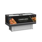 Ilha Expositora para Congelados Gelopar 1,90m Vidro Reto Preta Dupla Ação Standard GESV 190R PR 127v Ilha Expositora para Congelados Gelopar 1,90m Vidro Reto Preta Dupla Ação Standard GESV 190R PR 127v