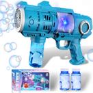 Iluminação automática dos brinquedos Bubble Gun DinXlon com solução de 2 bolhas