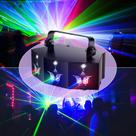 Iluminação de Palco UKing Party Lights - 9 Lentes RGB com Bola de Espelho Iluminação de Palco UKing Party Lights - 9 Lentes RGB com Bola de Espelho