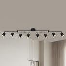 Iluminação de trilhos AUQUEE 8 Light Ceiling Matte Black Kitchen