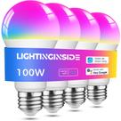 Iluminação interna de lâmpadas inteligentes 11W 1350LM 100W WiFi 4PCS