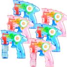 Iluminação LED Bubble Gun Shooter Laxdacee com garrafa de 6 unidades