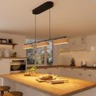 Iluminação linear de ilha de cozinha Glimchase 37.6 28W Wood