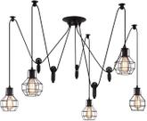 Iluminação pendente Lovefindahome Industrial 5 Heads Spider