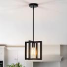 Iluminação pendente Milhove Modern 1-Light Farmhouse Black Iluminação pendente Milhove Modern 1-Light Farmhouse Black
