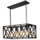 Iluminação pendente Pynsseu Industrial Kitchen Island 4-Light