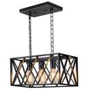 Iluminação pendente Pynsseu Industrial Vintage Rustic de 3 luzes