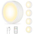 Iluminação recarregável sob o gabinete Kelwiriy LED Puck Lights Iluminação recarregável sob o gabinete Kelwiriy LED Puck Lights