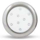 Iluminação Refletor LED Piscina 9W Azul ou Branco Inox 80mm Iluminação Refletor LED Piscina 9W Azul ou Branco Inox 80mm