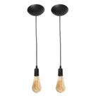 Iluminação Retro: Kit 2 Fio Pendente Liso de 1 Metro - Elegância e Modernidade