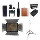 Iluminador de LED Yongnuo YN300 III 300 LEDs Bicolor com Bateria NPF970 7200mAh, Carregador Simples e Tripé 2m