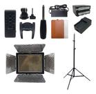 Iluminador de LED Yongnuo YN300 III 300 LEDs Bicolor com Fonte Bivolt, Bateria NPF970 7200mAh, Carregador Simples e Tripé 2m
