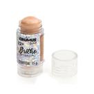 Iluminador em stick com glitter facial e corporal dourado 6cm para maquiagem artística fantasia carnaval
