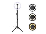 Iluminador led filmagem ring light 10 polegadas cpm tripe mc 9000