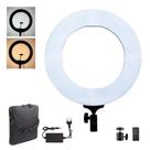Iluminador LED Ring Light 12” Bi-Color 60W com Suporte de Celular e Fonte (Bivolt)