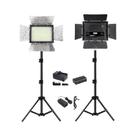 Iluminador LED Soleste W-300 II Kit Completo com Tripé 2m, Bateria NP-F570 2400 mAh e Fonte Bilvolt S