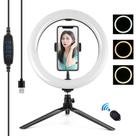 Iluminador Ring Light 10,2 Polegadas 3 Cores 26Cm com Tripé De Mesa