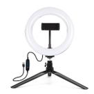 Iluminador Ring Light 7,9 Polegadas 3 Cores 20Cm Luz com Tripé De Mesa + Suporte para Celular + Controle Remoto - PULUZ
