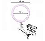 Iluminador Ring Light Portátil 26cm 10in Com Tres Cores
