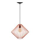 Ilumine Seu Ambiente com o Lustre Pendente Aramado Rubi na Elegante Cor Cobre