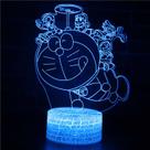 Ilusão visual 3D Night Light Doraemon com acrílico e ABS
