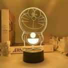 Ilusão visual 3D Night Light Doraemon com acrílico e ABS
