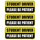 Ímã de carro GEEKBEAR Student Driver Reflective 22 cm x 9 cm, pacote com 3