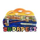 Ímã de geladeira 3D Budapest Chain Bridge Resin feito à mão