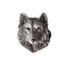 Imã de geladeira 3D Grey Wolf Resin Animal Decor Souvenir 5x6cm