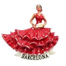 Imã de geladeira Barcelona Flamenco Dancer 3D 10x10cm Souvenir