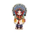 Imã de geladeira, boneca chinesa de ópera de Pequim, arte folclórica colorida em 3D