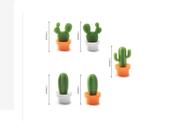 Imã De Geladeira Formato De Cacto Para Geladeira 6pçs